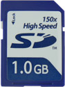 1GB Hi-Speed 150X SD MobyMemory card.