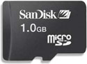 1GB micro SD (Transflash compatible) Sandisk Memory Card (with SD Adapter).