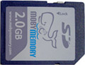 2GB SD MobyMemory card.