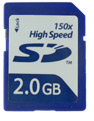 2GB Hi-Speed 150X SD MobyMemory card.