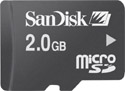 2GB micro SD (Transflash compatible) Sandisk Memory Card (with SD Adapter).