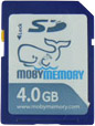 4GB SD MobyMemory card.