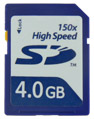 4GB Hi-Speed 150X SD MobyMemory card.