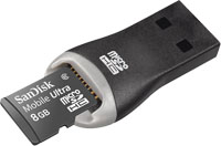 8GB SanDisk Ultra High-Speed microSDHC with Sandisk USB Reader for Nokia 5700