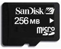 SanDisk 256MB micro SD Memory Card (without adapter).