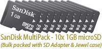 SanDisk TenPack - 1GB micro SD Card for Nokia 5700