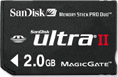 SanDisk UltraII 2GB High Speed Memory Stick PRO DUO Card.