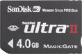 SanDisk UltraII 4GB High Speed Memory Stick PRO DUO Card.