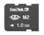 Sandisk 1GB Memory Stick Micro M2 Card (with adapter).