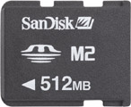 Sandisk 512MB Memory Stick Micro M2 Card (with adapter) for Sony Ericsson a500i