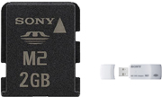Sony 2GB M2 Memory Stick Micro Card with Sony USB.2.0 Reader for Sony Ericsson a500i
