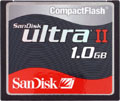 SanDisk 1GB Ultra II CompactFlash.