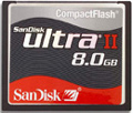 SanDisk 8GB Ultra II CompactFlash.