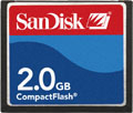 SanDisk CompactFlash Card 2GB.
